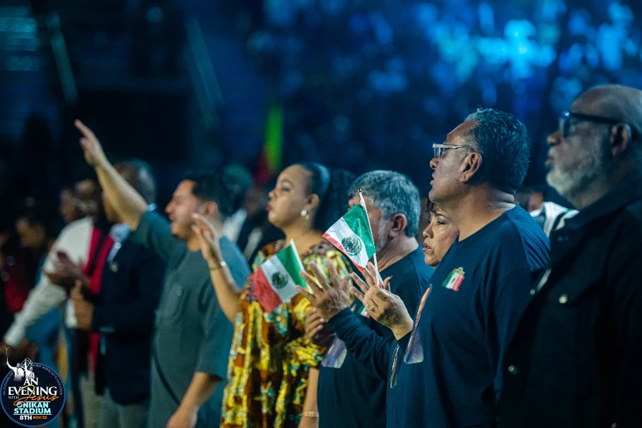 International and diverse audience gathered at An Evening With Jesus